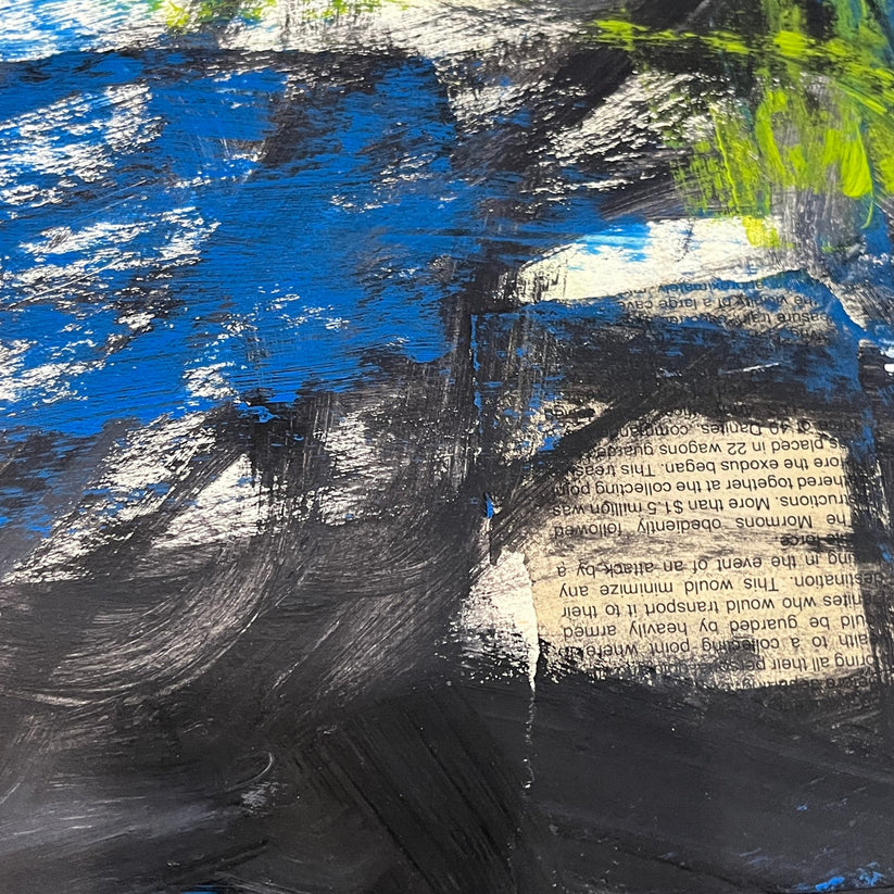 Abstract Mixed Media Painting 'GRADUAL AUTONOMY' - Original Mixed Media Abstract Art Painting Sam Lewis