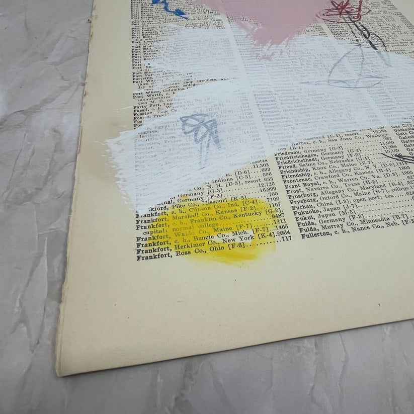 Abstract Mixed Media Painting 'WANDERLUST SERIES #16' - Original Mixed Media Abstract Art Painting Sam Lewis