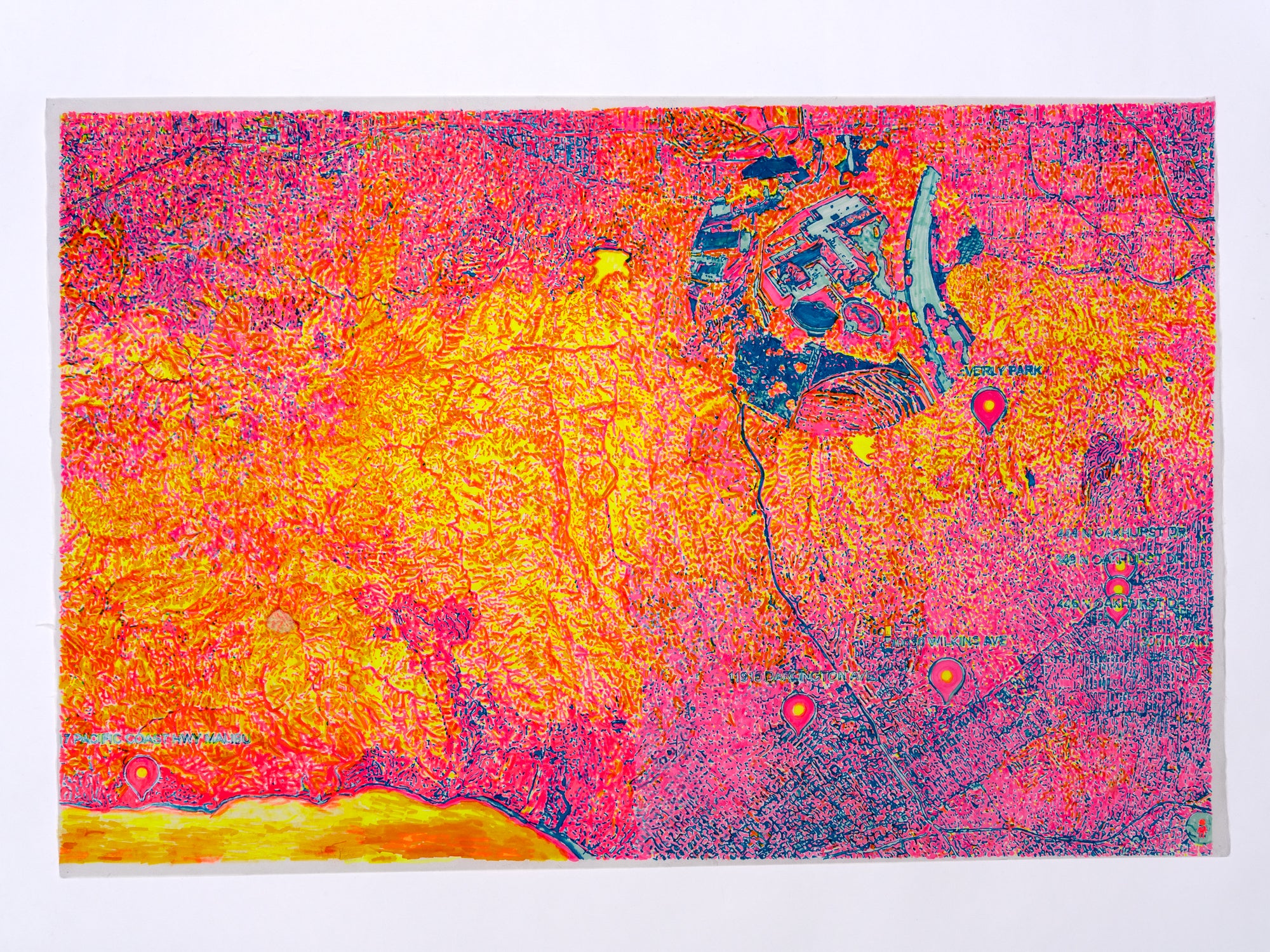 Abstract Contemporary Digital Figurative Psychedelic Surrealism 'PROPERTIES OWNED BY 4 BEVERLY PARK' Michael Shaw
