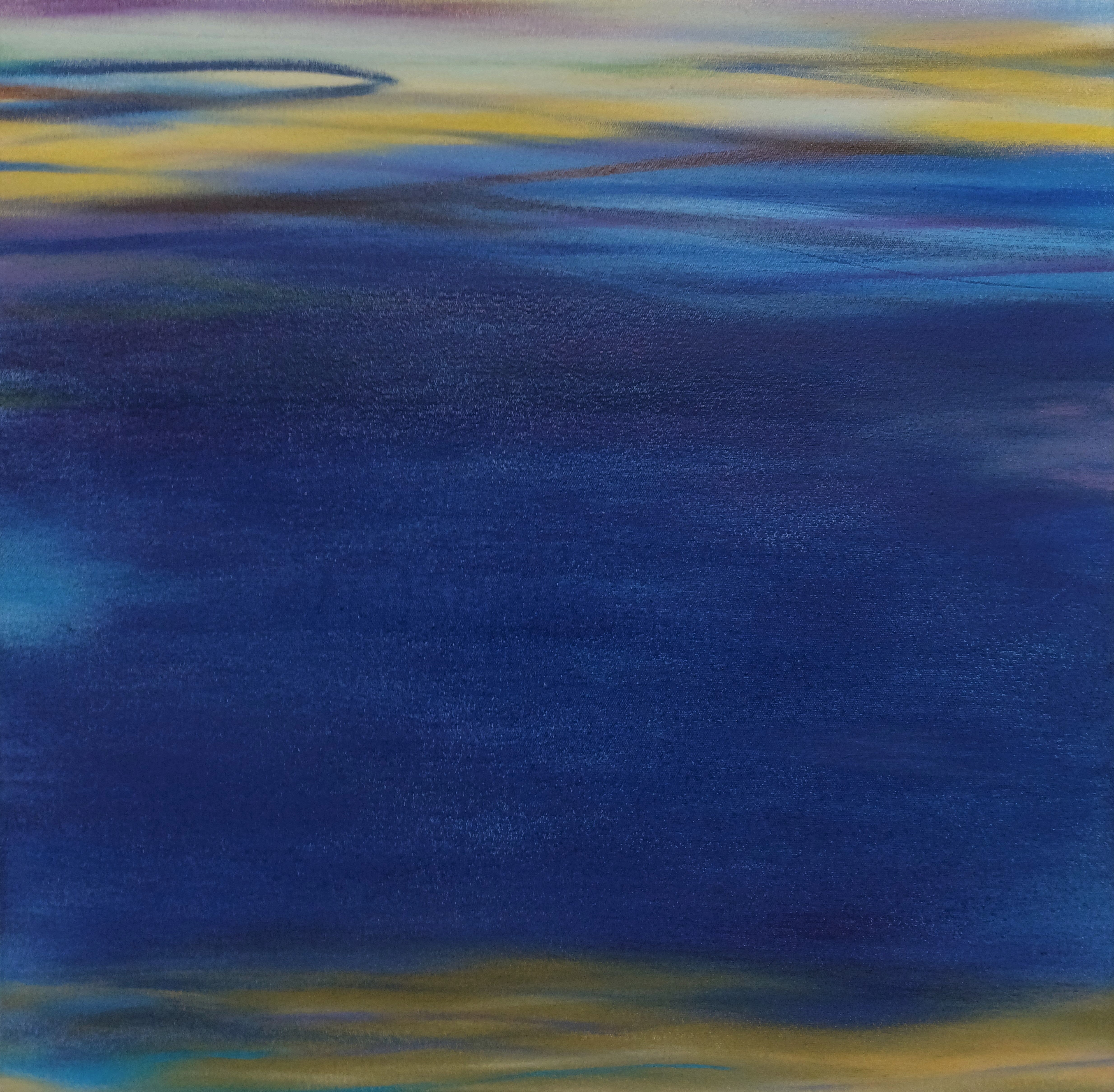 Abstract Oil 'WAVES' oil on canvas Robert Melzmuf
