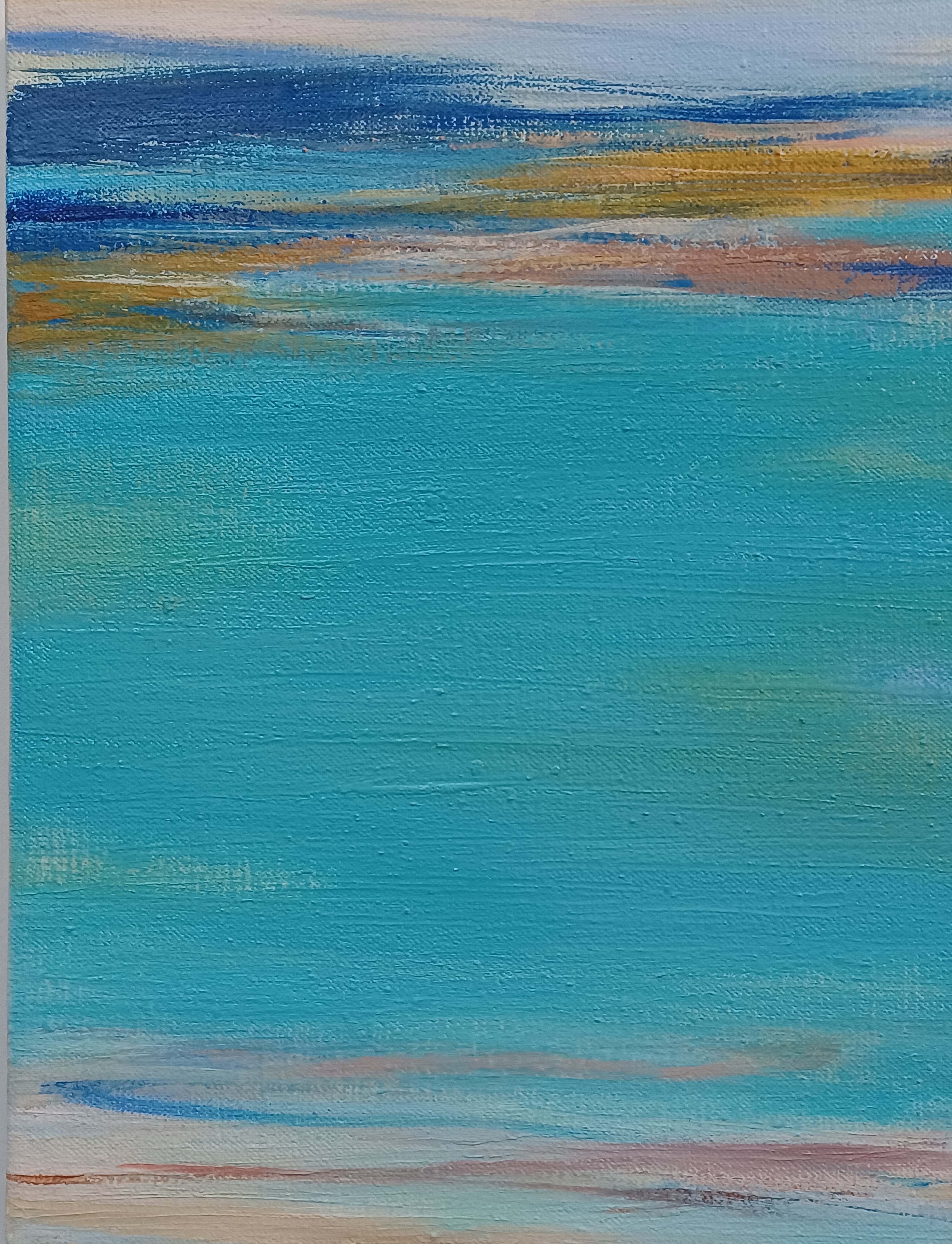Abstract Oil 'WAVES' - oil on canvas Robert Melzmuf