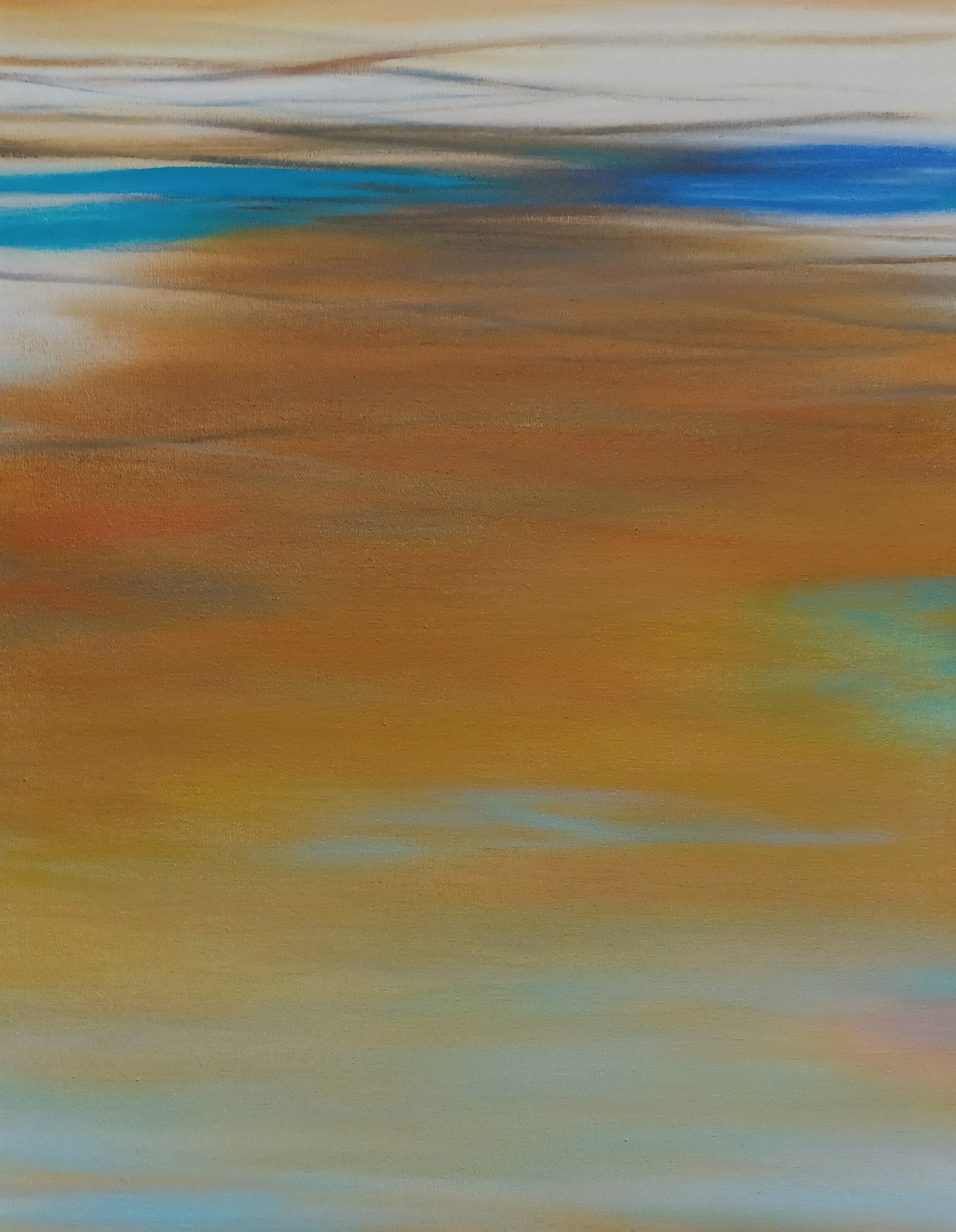 Abstract Oil 'WAVES #81' oil on canvas Robert Melzmuf