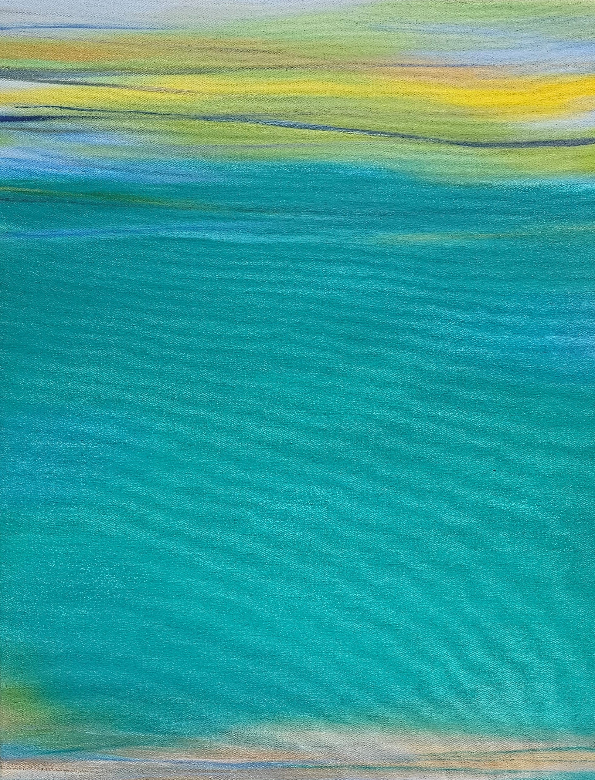 Abstract Oil 'WAVES #98' oil on canvas Robert Melzmuf