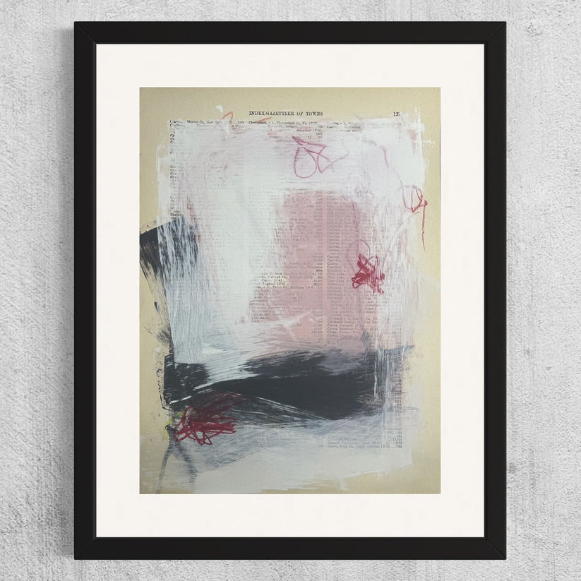 Abstract Mixed Media Painting 'WANDERLUST SERIES #18' - Original Mixed Media Abstract Art Painting Sam Lewis