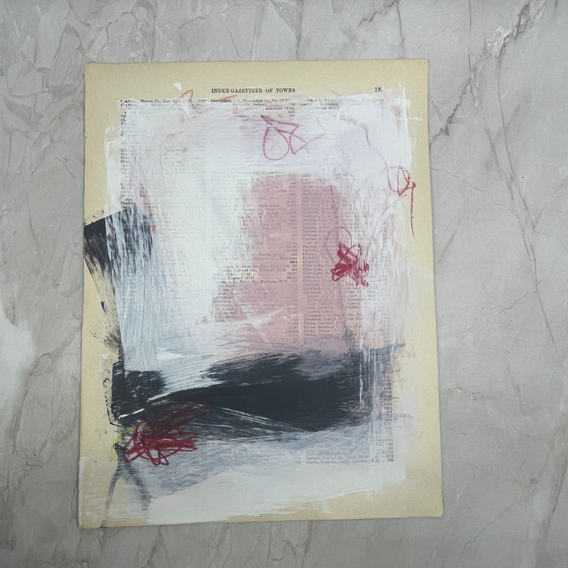 Abstract Mixed Media Painting 'WANDERLUST SERIES #18' - Original Mixed Media Abstract Art Painting Sam Lewis