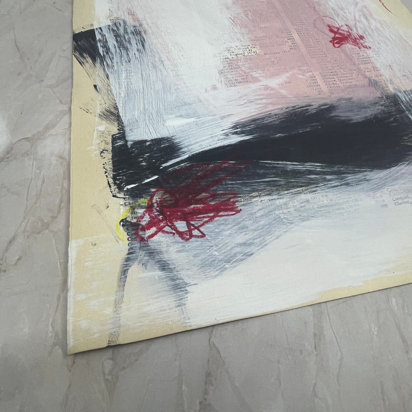 Abstract Mixed Media Painting 'WANDERLUST SERIES #18' - Original Mixed Media Abstract Art Painting Sam Lewis