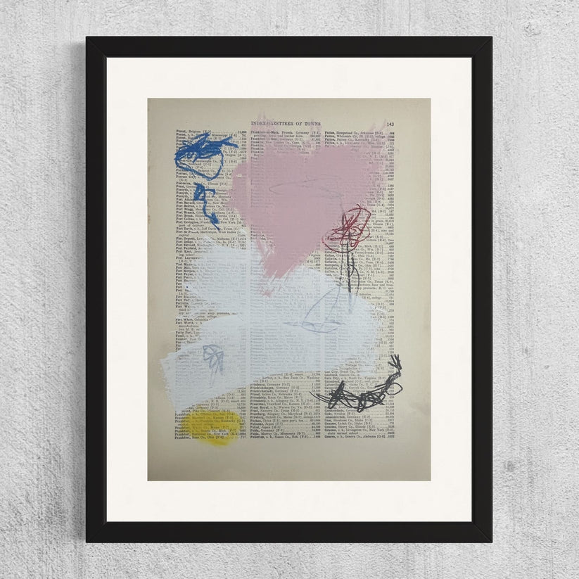 Abstract Mixed Media Painting 'WANDERLUST SERIES #16' - Original Mixed Media Abstract Art Painting Sam Lewis
