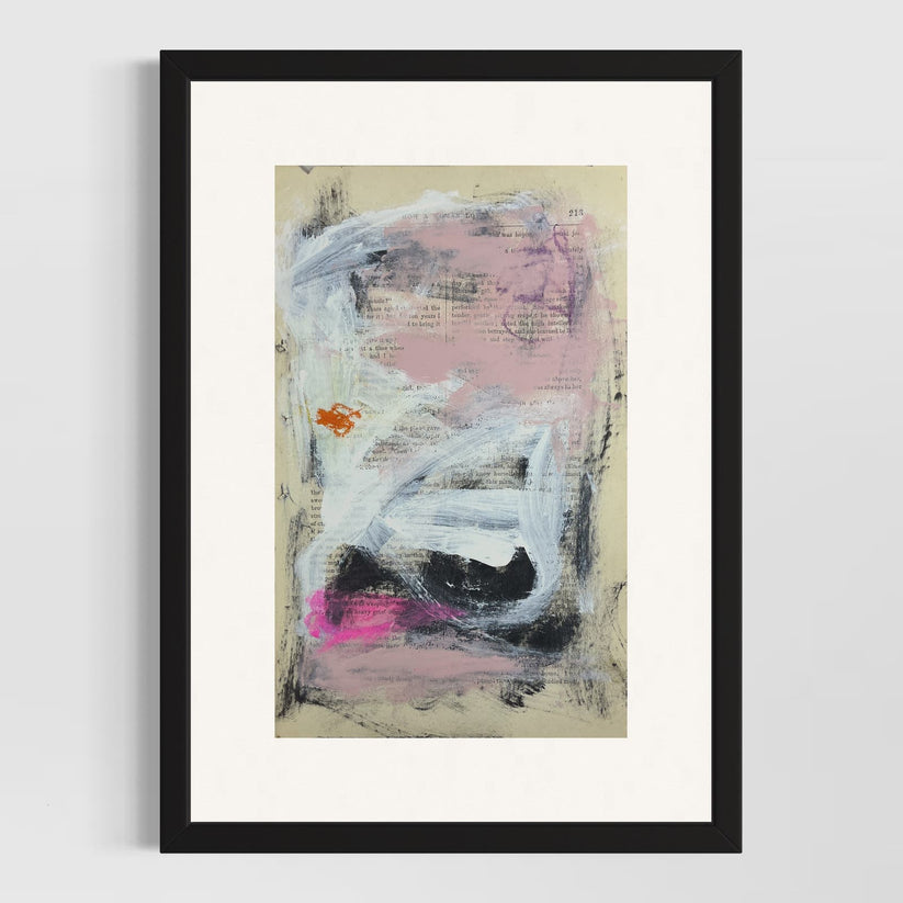 Abstract Mixed Media Painting '1861 PAPER SIGNED #9' - Original Mixed Media Abstract Art Painting Sam Lewis
