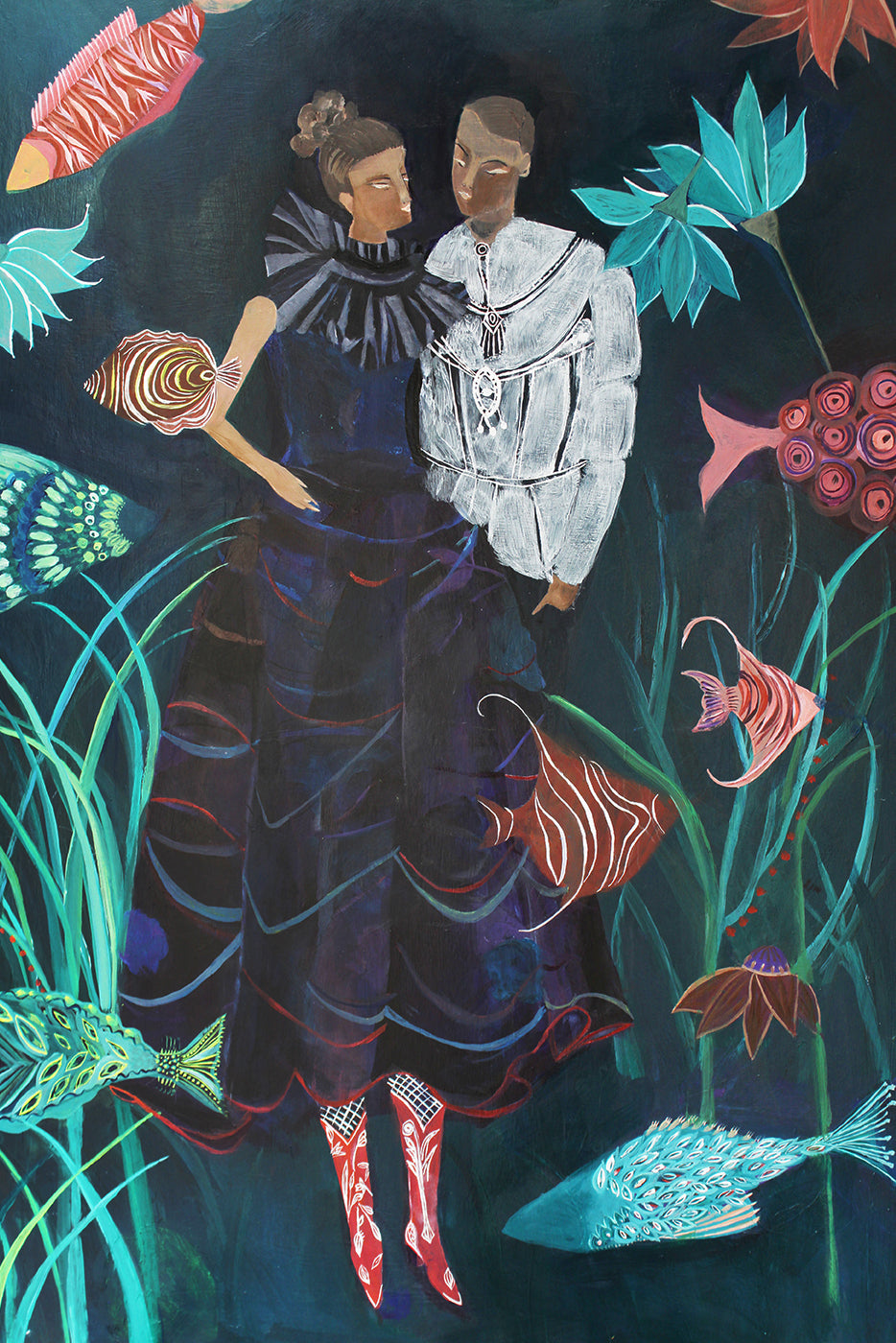 Acrylic 'CORIANDER, SEA SALT AND GRAVITY' - Acrylic on Board Marcia Biasiello