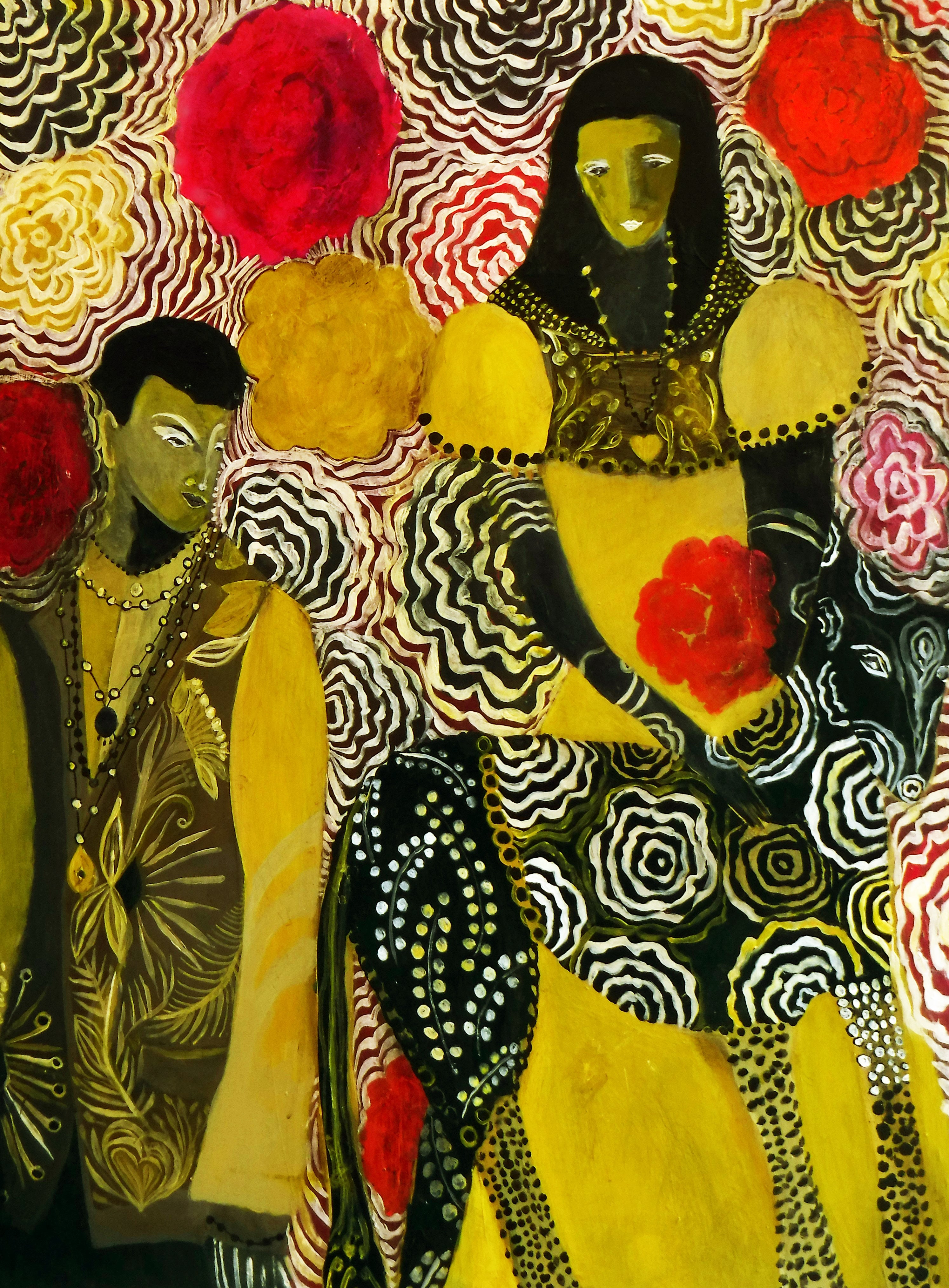 Acrylic 'LEOPARD MESSIAH' - Acrylic on Board Marcia Biasiello