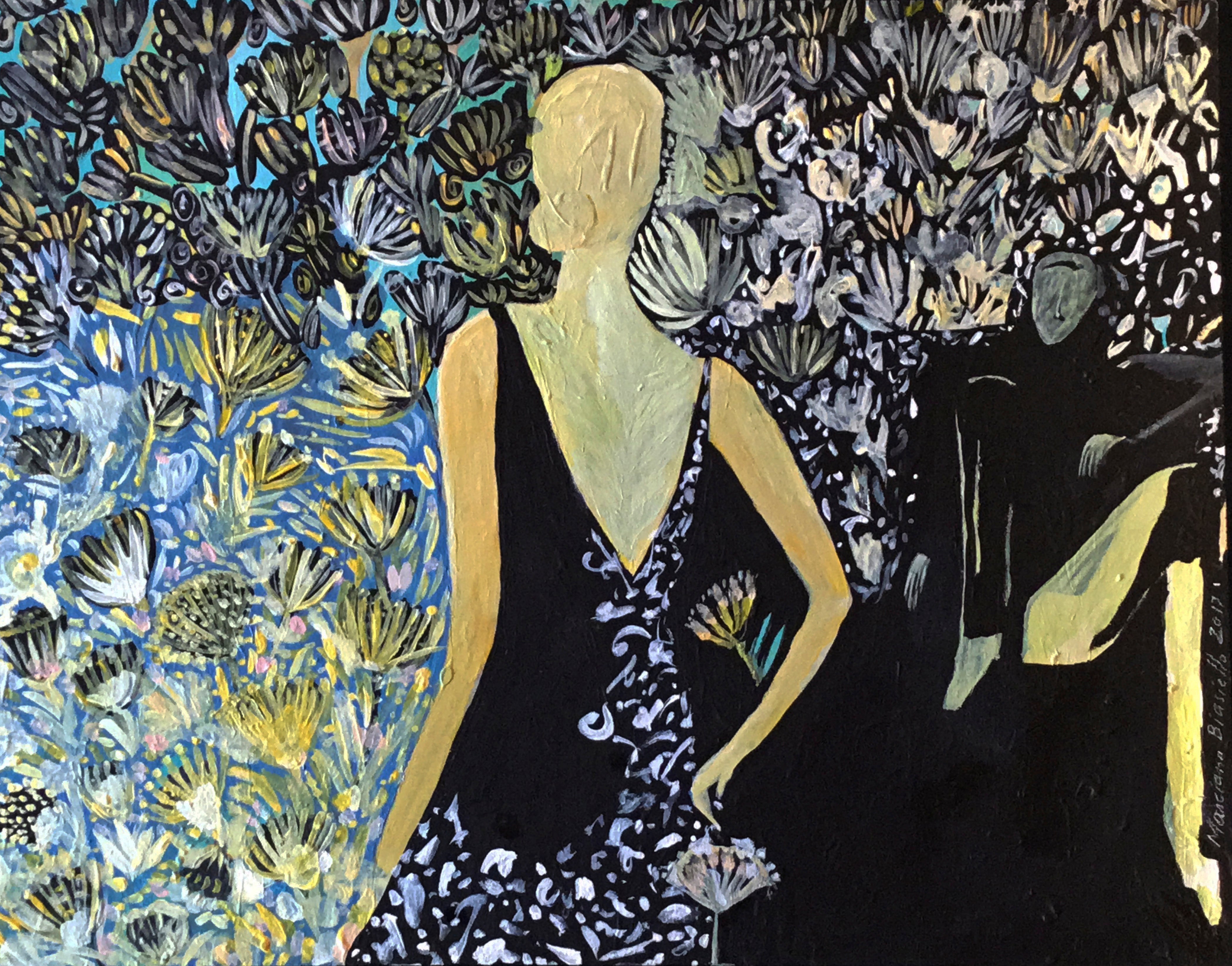 Acrylic 'SAID SOMETHING I DID NOT MEAN TO SAY' - Acrylic on Board Marcia Biasiello
