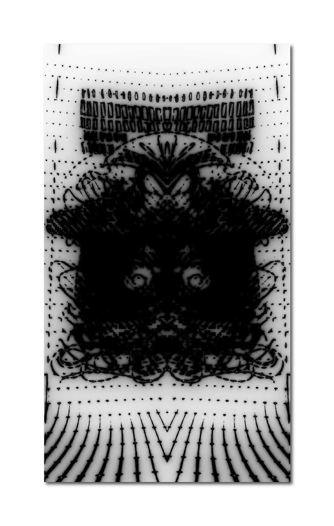 Abstract Acrylic Design Digital Expressionist Figurative Painting Prints Surrealism 'COW BELLS OR DRAGON BOAT, WHAT DO YOU SEE?' Original Print, Mixed Media Ink Drawing Camille Brack