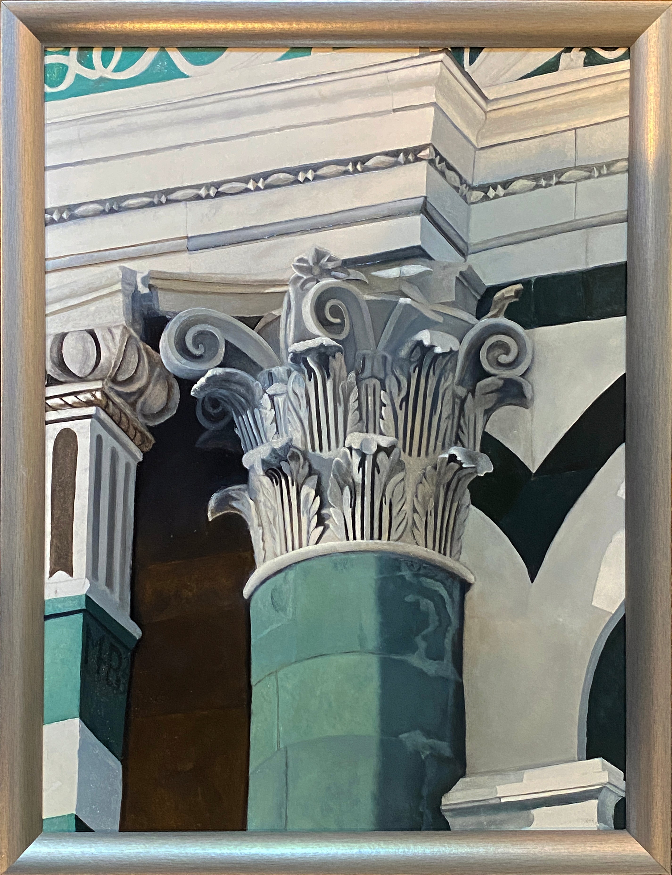 Oil 'CORINTHIAN COLUMN' - Oil on Gessoed Panel Matthew Holden Bates
