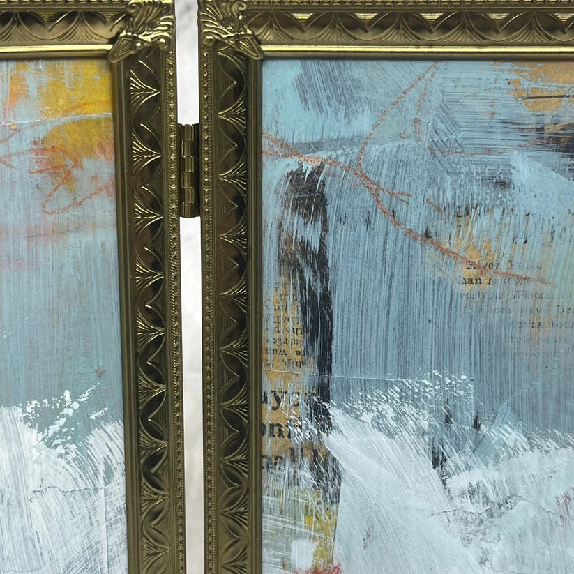 Abstract Mixed Media Painting 'DOUBLE FISSION' - Mixed Media Abstract Art Painting Sam Lewis