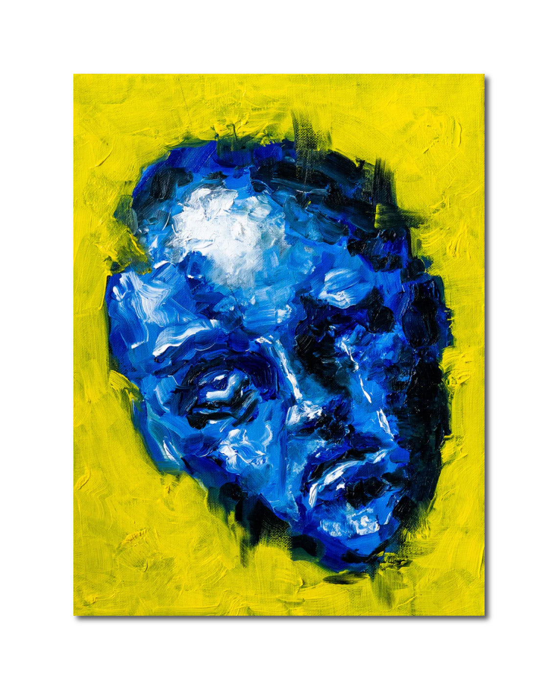 Acrylic Expressionist Oil 'FEELING BLUE' - Oil on Canvas Disha Prajapati