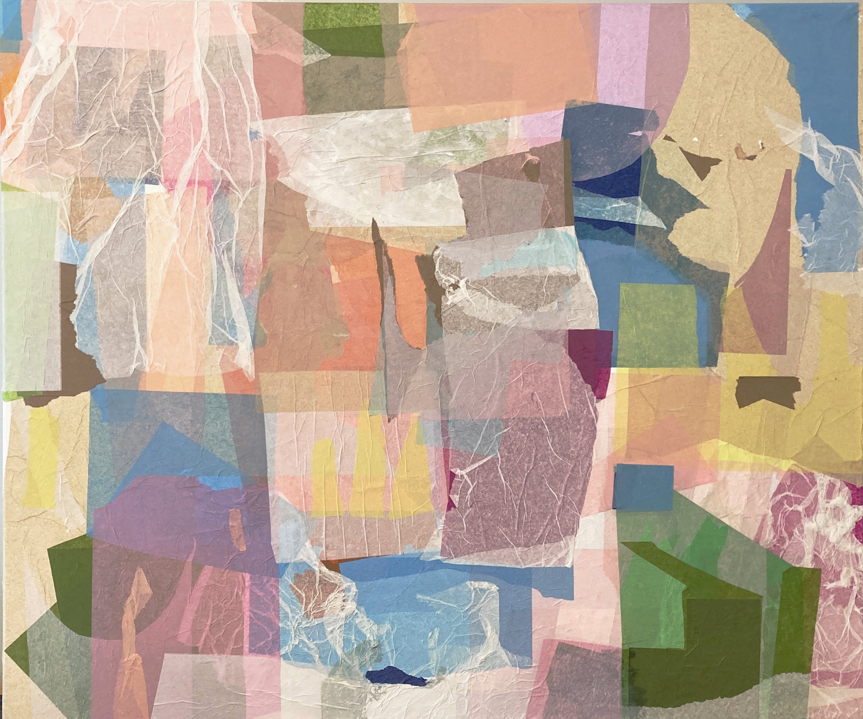 Abstract Geometric Painting 'FOR YOU, ANYTHING' Mixed Media on Canvas Rene Vasquez