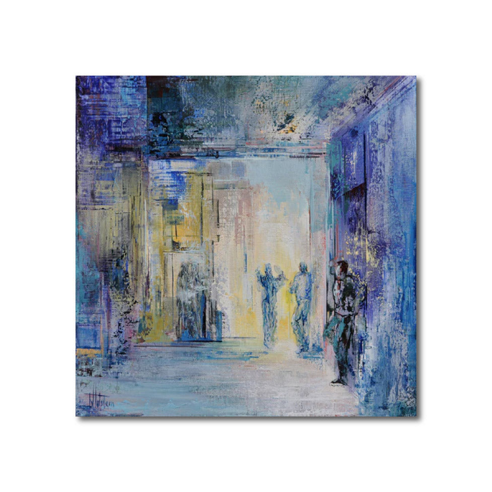 Contemporary Expressionist Figurative Oil Painting 'HAPPY HIPPIE' - Oil on Canvas Toos van Holstein