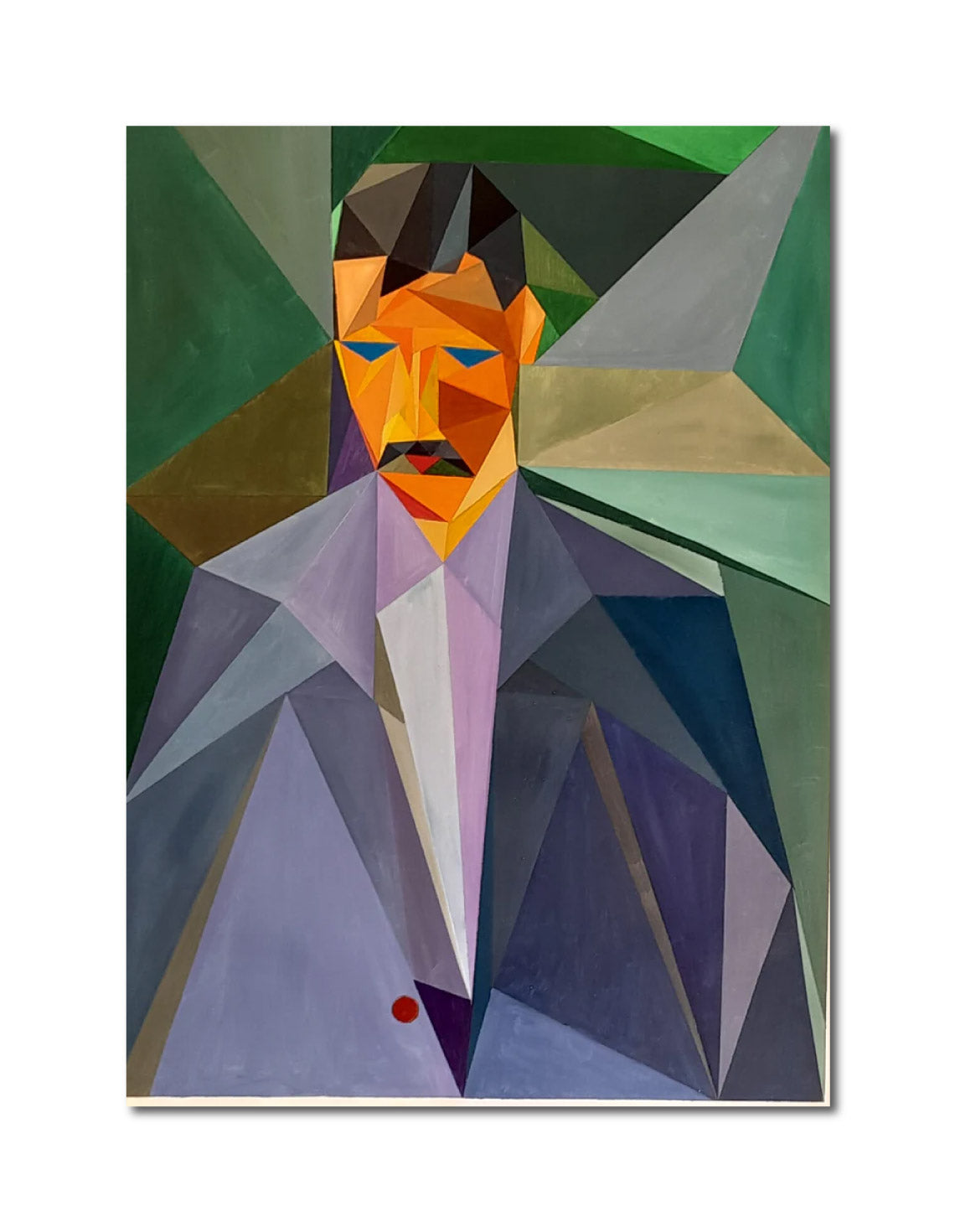 Acrylic Figurative 'HOMBRE VESTIDO CON POCA PLATA' Federico Cuadrado