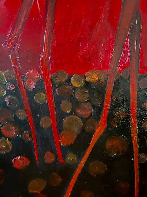 Figurative Oil 'PERIRRHANTERION, WHERE TO TURN' - Oil on canvas Laurie Goodhart