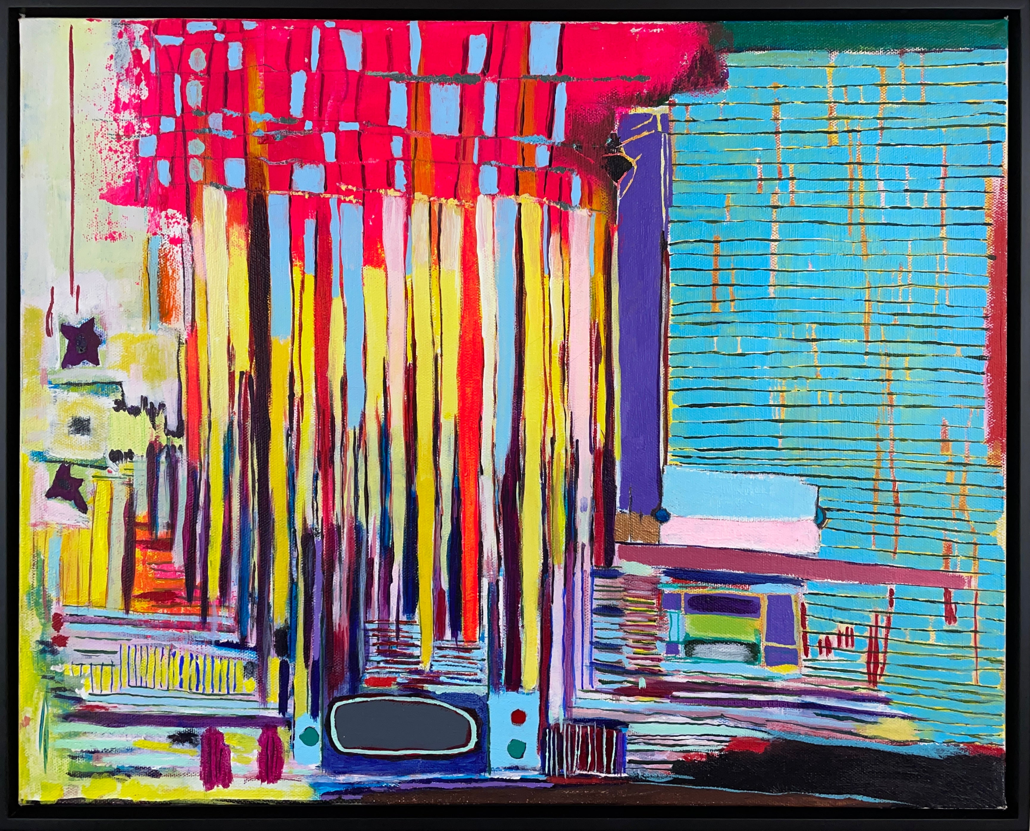 Acrylic Painting 'TEST THE WATER' - Acrylic, Pastel, and Colored Pencil on Canvas Derek Des Islets