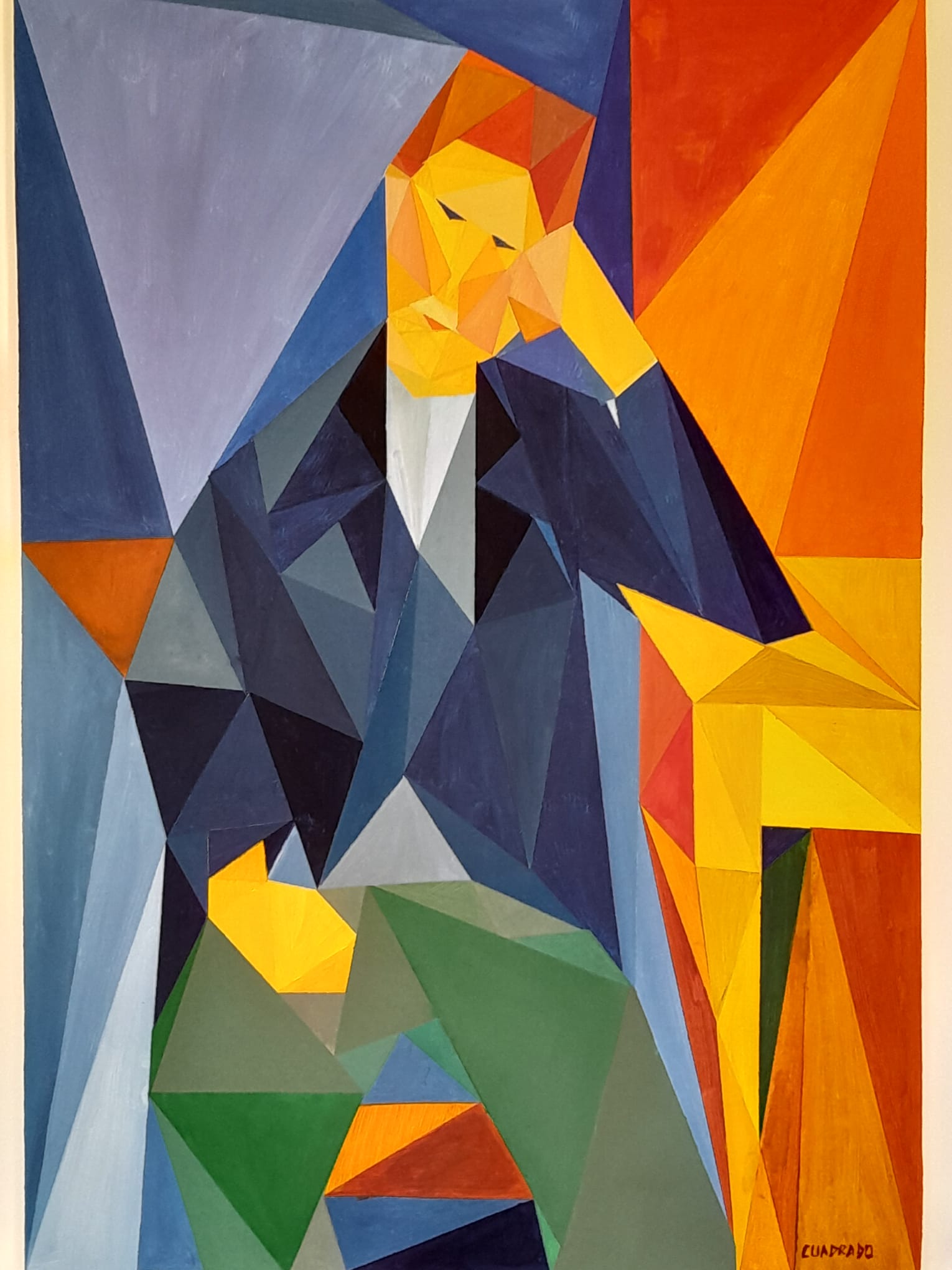 Acrylic Figurative 'PENSAMIENTO' Federico Cuadrado