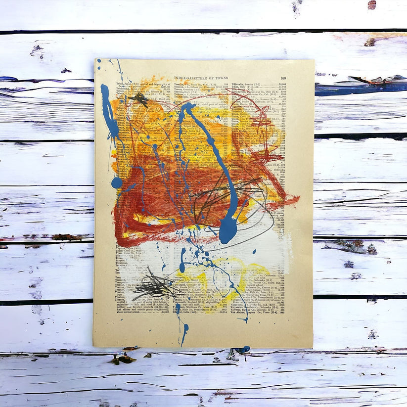 Abstract 'WANDERLUST SERIES #27' - Mixed Media Abstract Sam Lewis