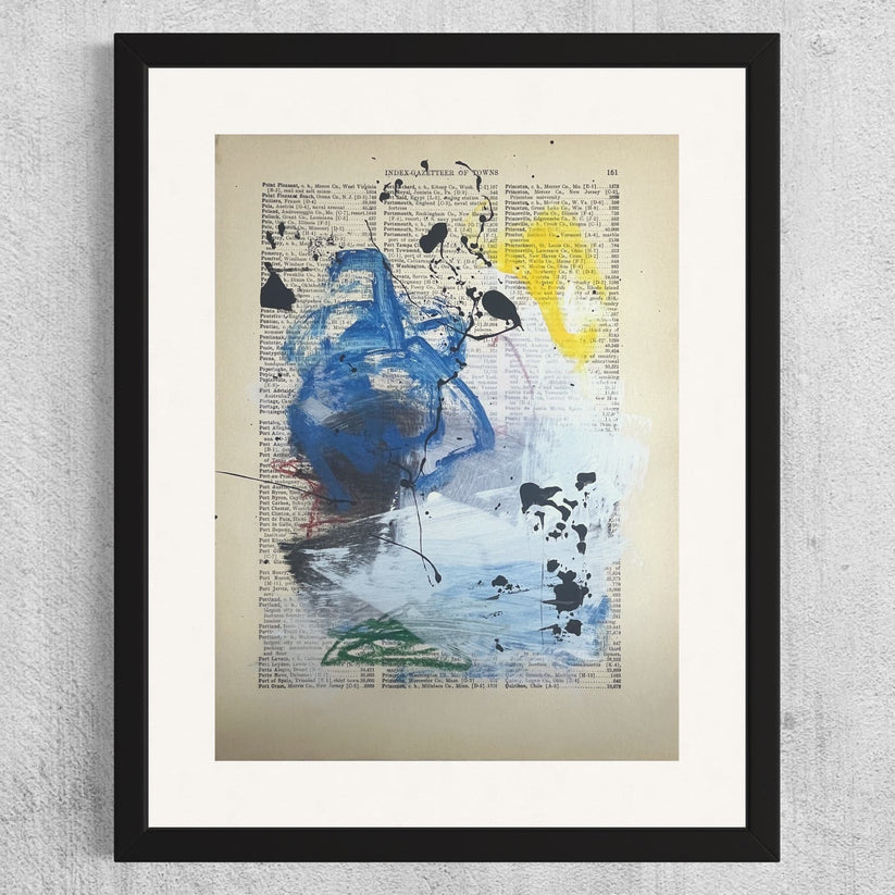 Abstract Mixed Media Painting 'WANDERLUST SERIES #20' - Original Mixed Media Abstract Art Painting Sam Lewis