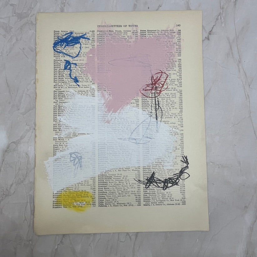 Abstract Mixed Media Painting 'WANDERLUST SERIES #16' - Original Mixed Media Abstract Art Painting Sam Lewis