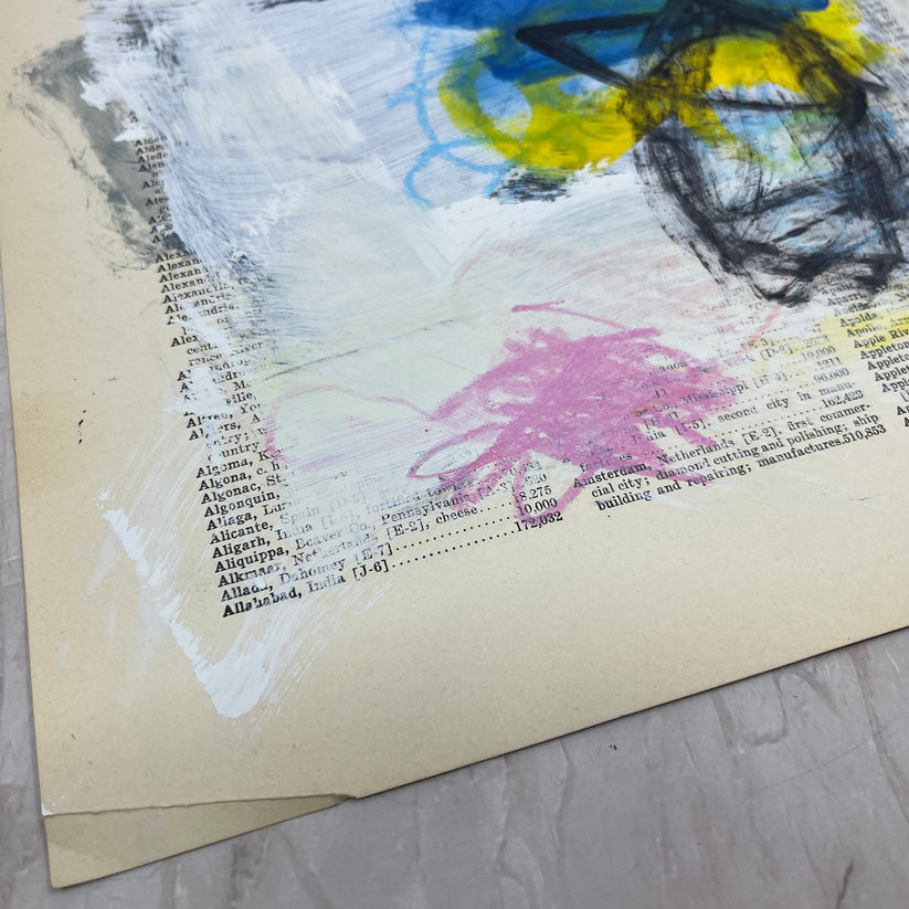 Abstract Mixed Media Painting 'WANDERLUST SERIES #11' - Original Mixed Media Abstract Art Painting Sam Lewis