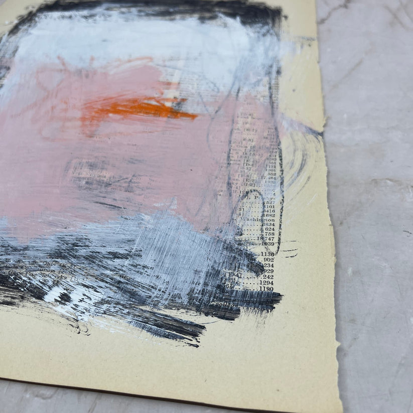 Abstract Mixed Media Painting 'WANDERLUST SERIES #12' - Original Mixed Media Abstract Art Painting Sam Lewis