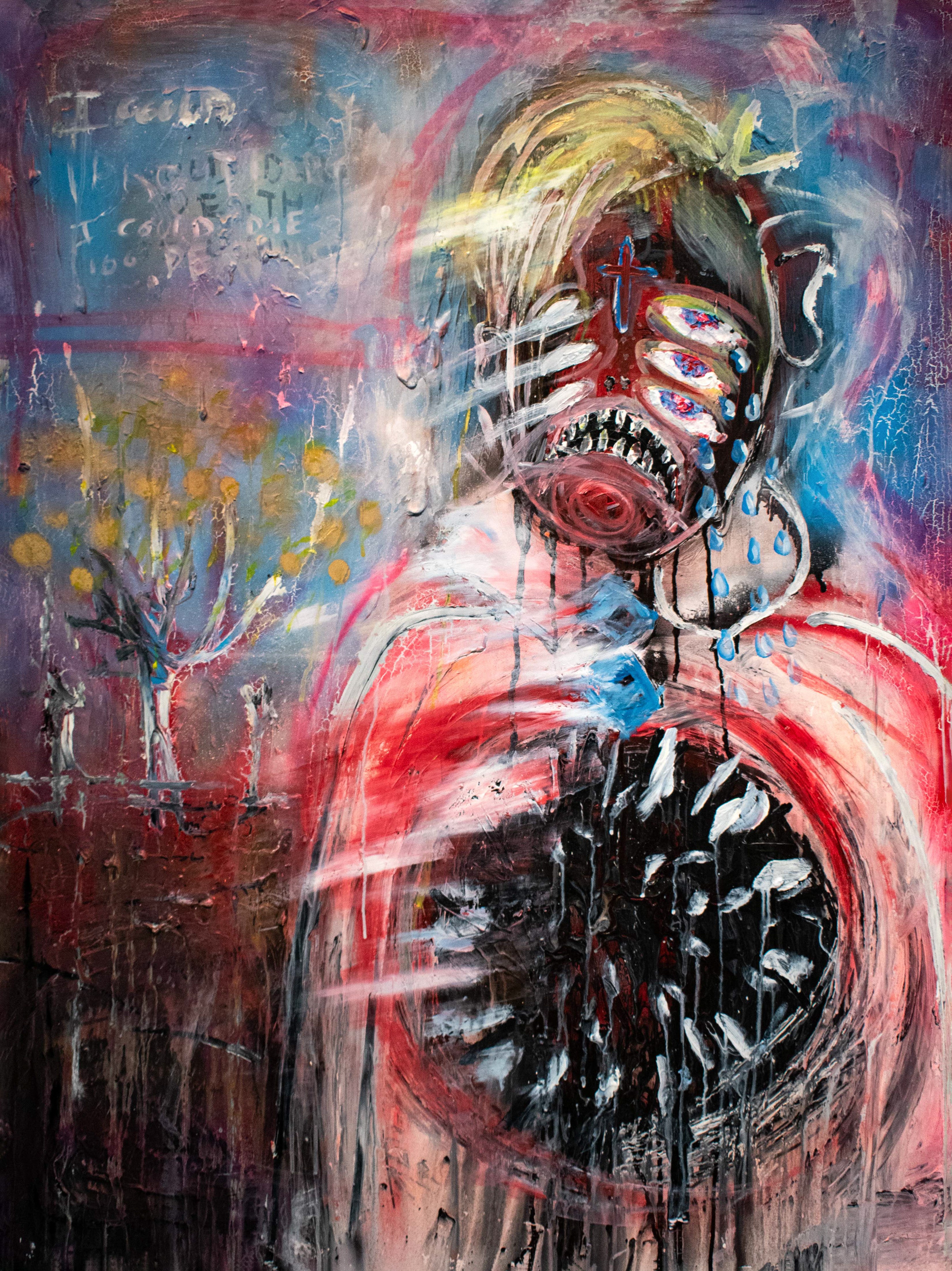 Acrylic Mixed Media 'I COULD CRY 1000 TEARS, I COULD DIE 100 DEATHS, I STILL WOULDN’T KNOW WHAT IT’S LIKE TO BE ENOUGH' Joseph Smolin