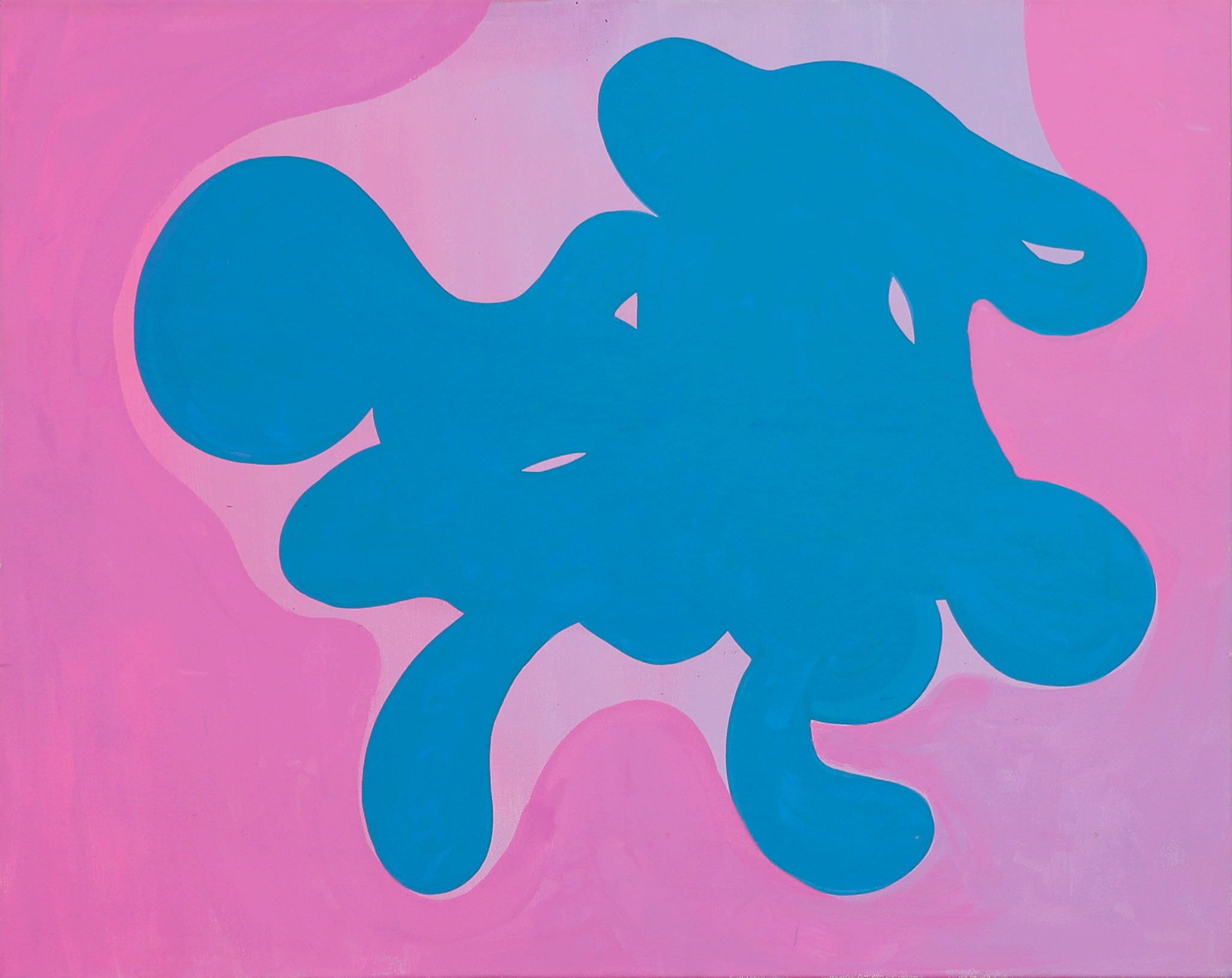 Abstract Gouache 'SHIFTY SQUID' - Acrylic and Gouache on Canvas Gocha Tsinadze