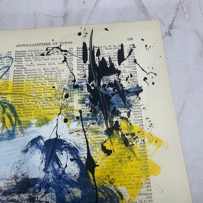 Abstract Mixed Media Painting 'WANDERLUST SERIES #20' - Original Mixed Media Abstract Art Painting Sam Lewis