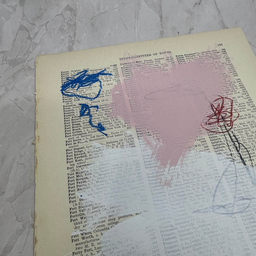 Abstract Mixed Media Painting 'WANDERLUST SERIES #16' - Original Mixed Media Abstract Art Painting Sam Lewis