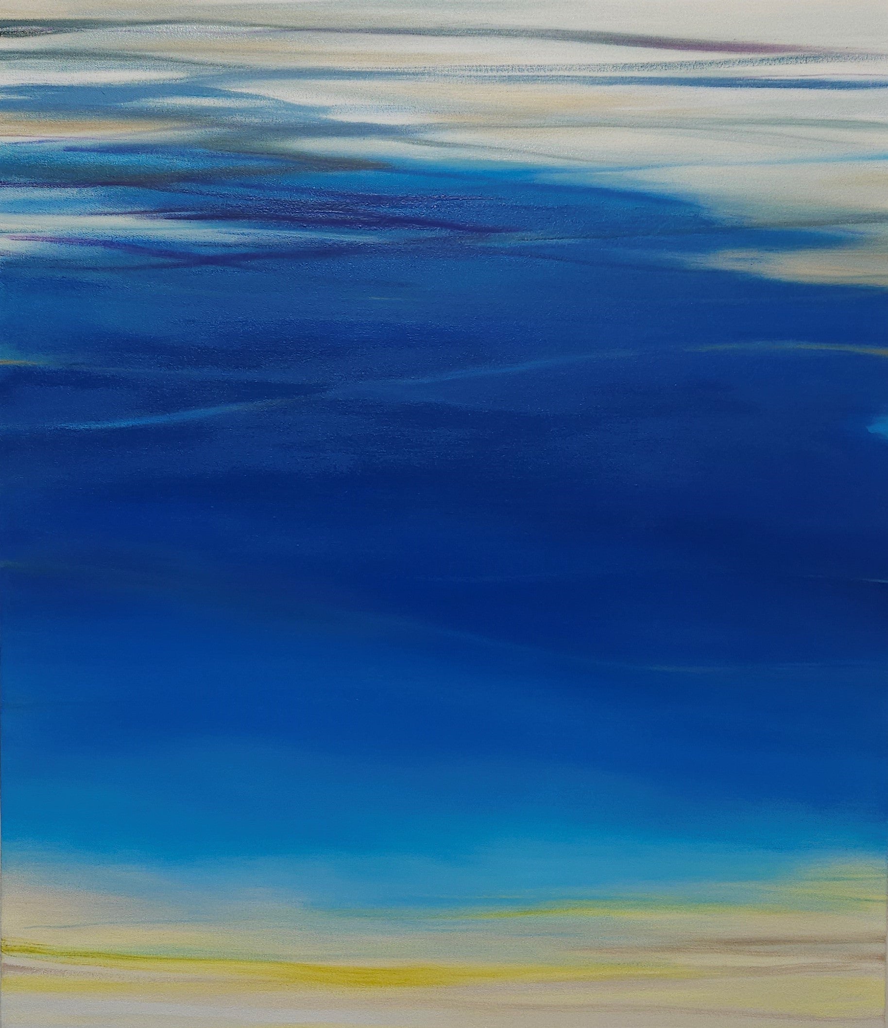 Abstract Oil 'WAVES #96' oil on canvas Robert Melzmuf