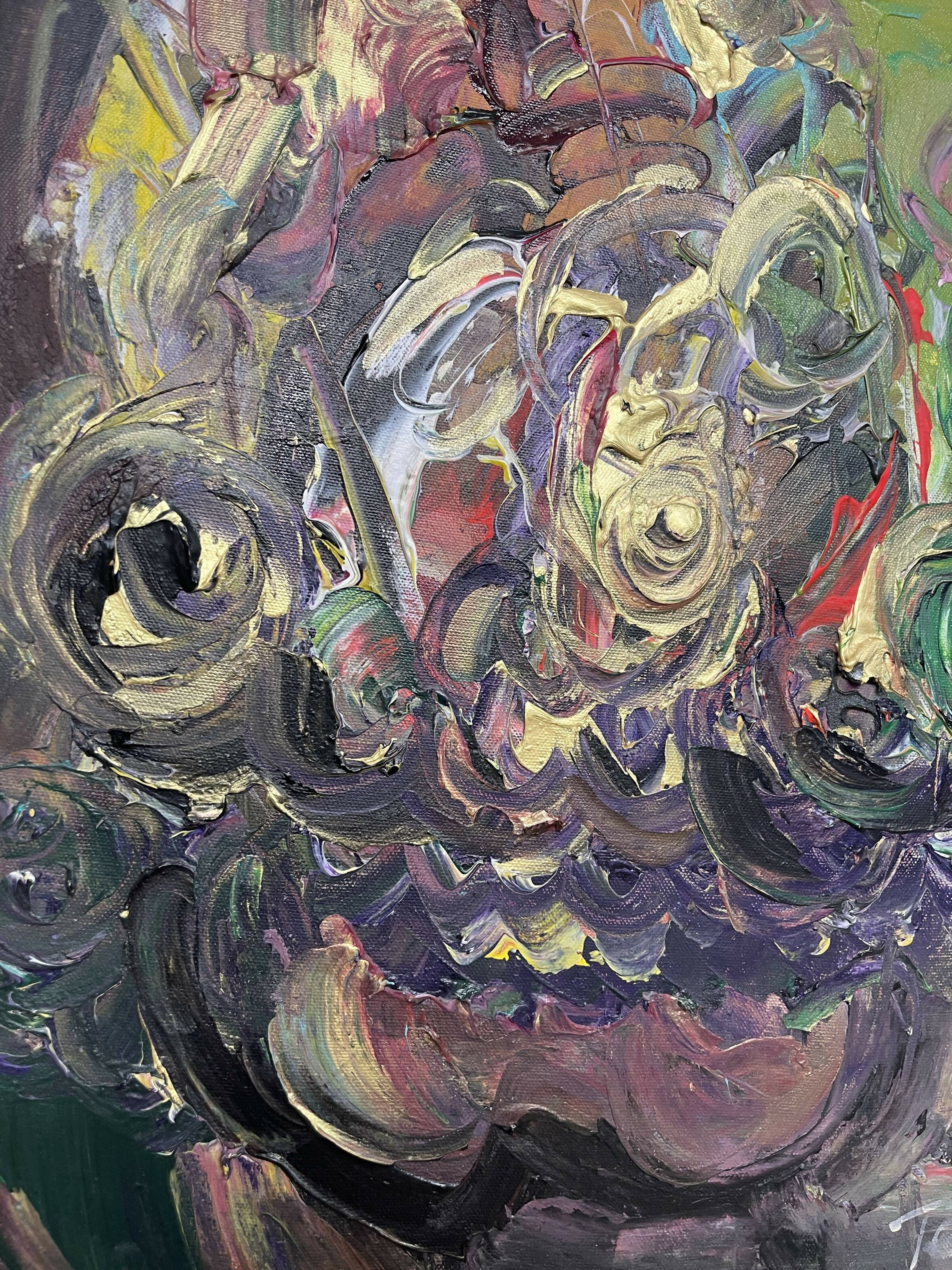 Abstract Acrylic Art Contemporary Expressionist Painting Visionary Continuum Series IX TEJINDER KANDA
