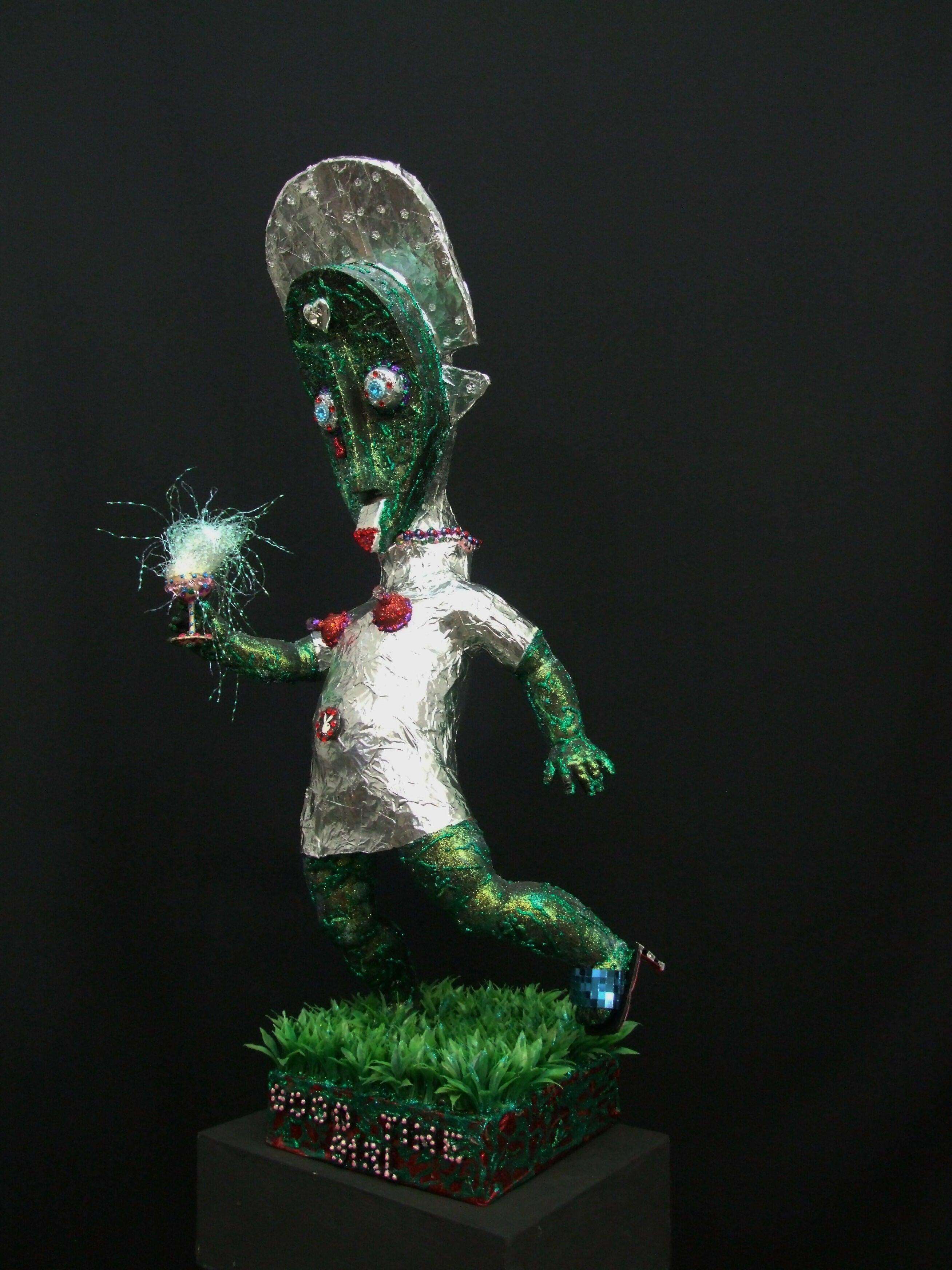 Art Figurative Mixed Media Sculpture " Good Time Girl " Andru Fijalkowski