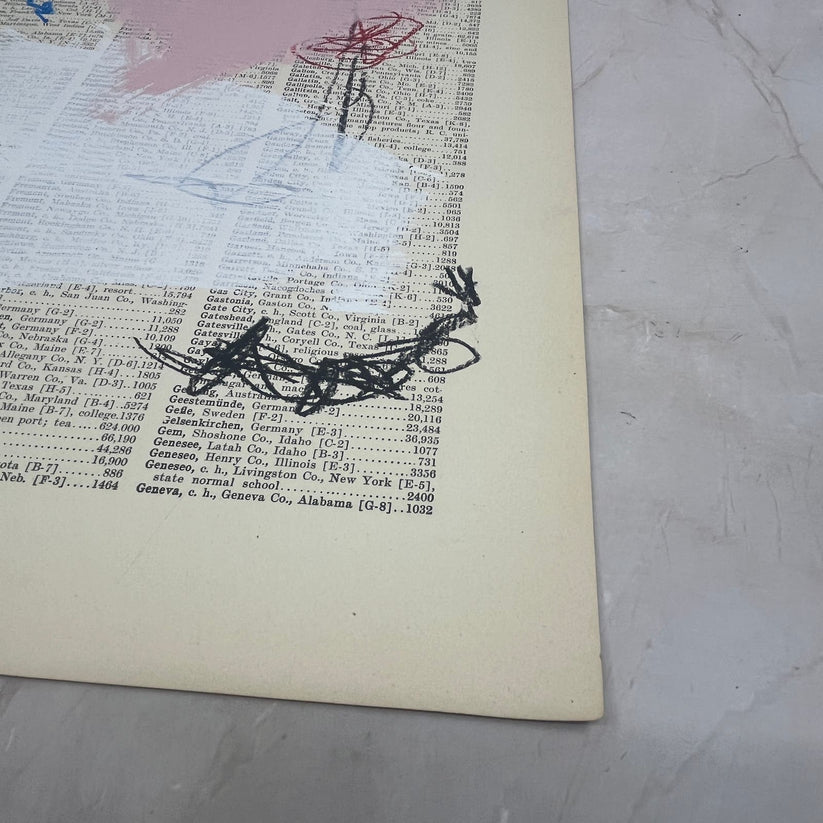 Abstract Mixed Media Painting 'WANDERLUST SERIES #16' - Original Mixed Media Abstract Art Painting Sam Lewis