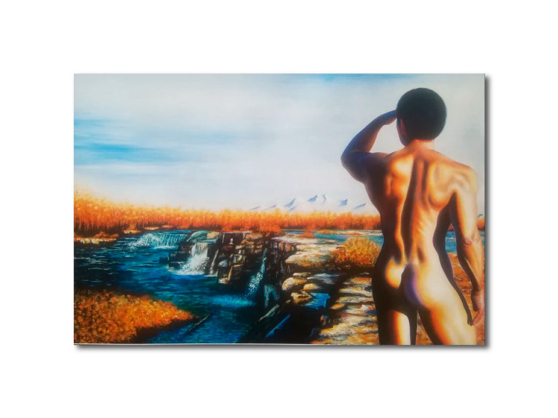 'A VUE D'HOMME'- Acrylic on Wood Aldéhy
