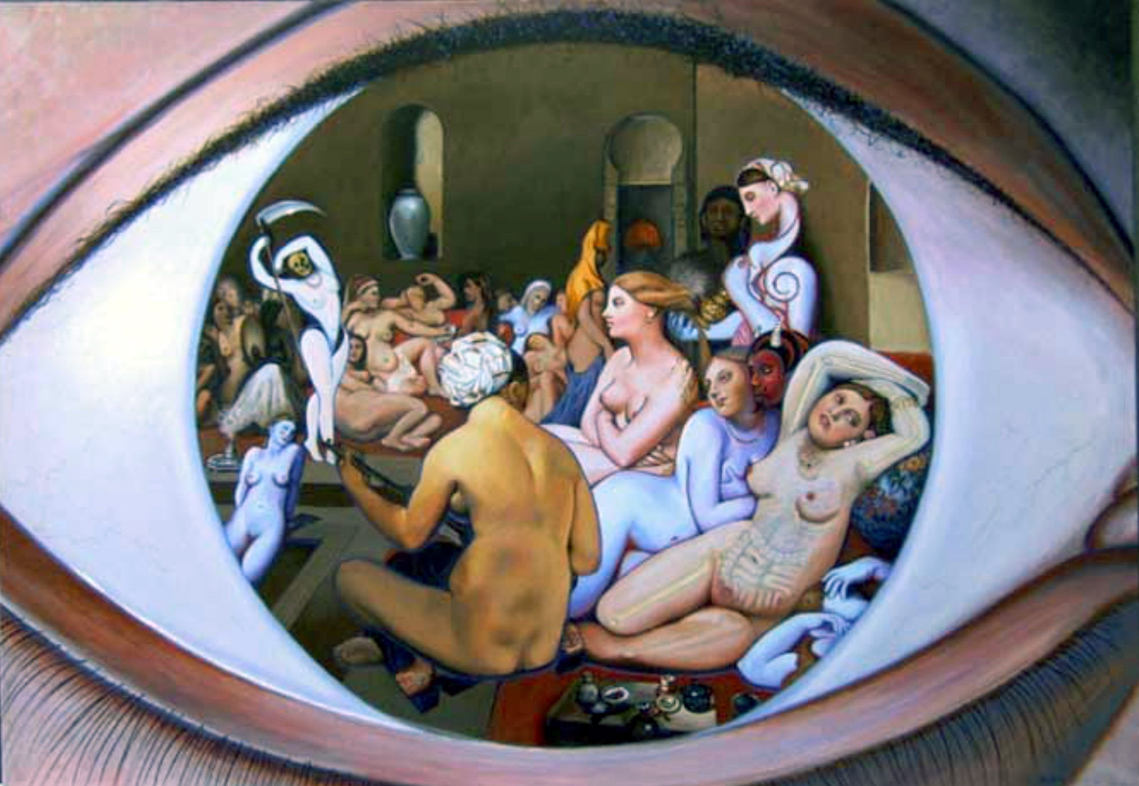 Acrylic 'DANS L'ŒIL D'INGRES' - Acrylic painting on canvas Aldéhy
