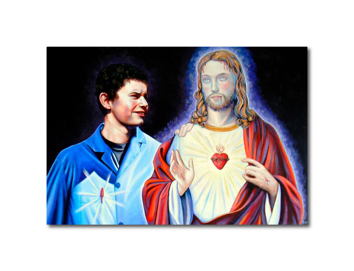 'CONVERSATION AVEC JÉSUS' - Acrylic on Wood Aldéhy