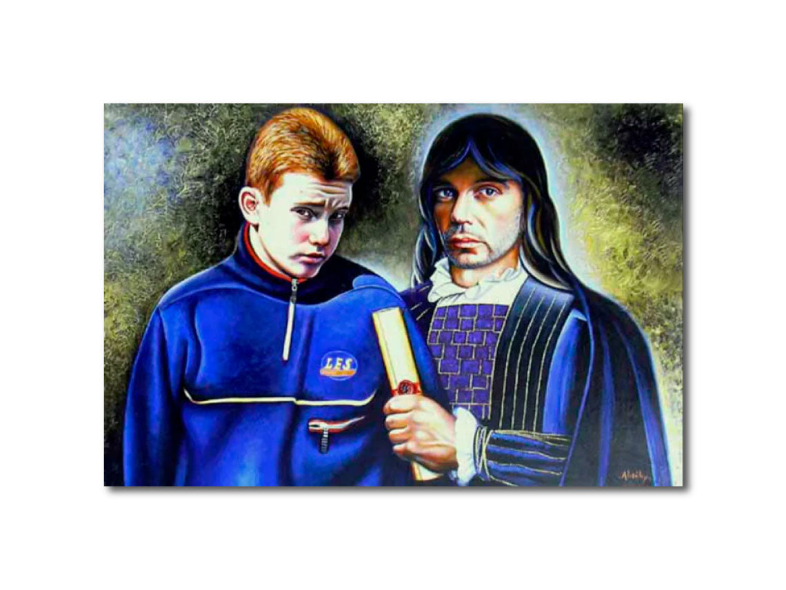 'CONVERSATION AVEC L. DE VINCI' - Acrylic on Wood Aldéhy