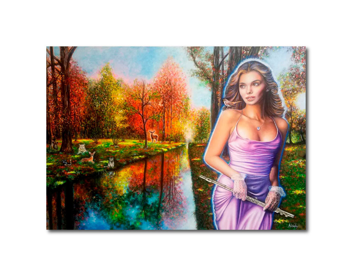 'DES AILES ET DES BOIS' - Acrylic on Komacel Panel Aldéhy