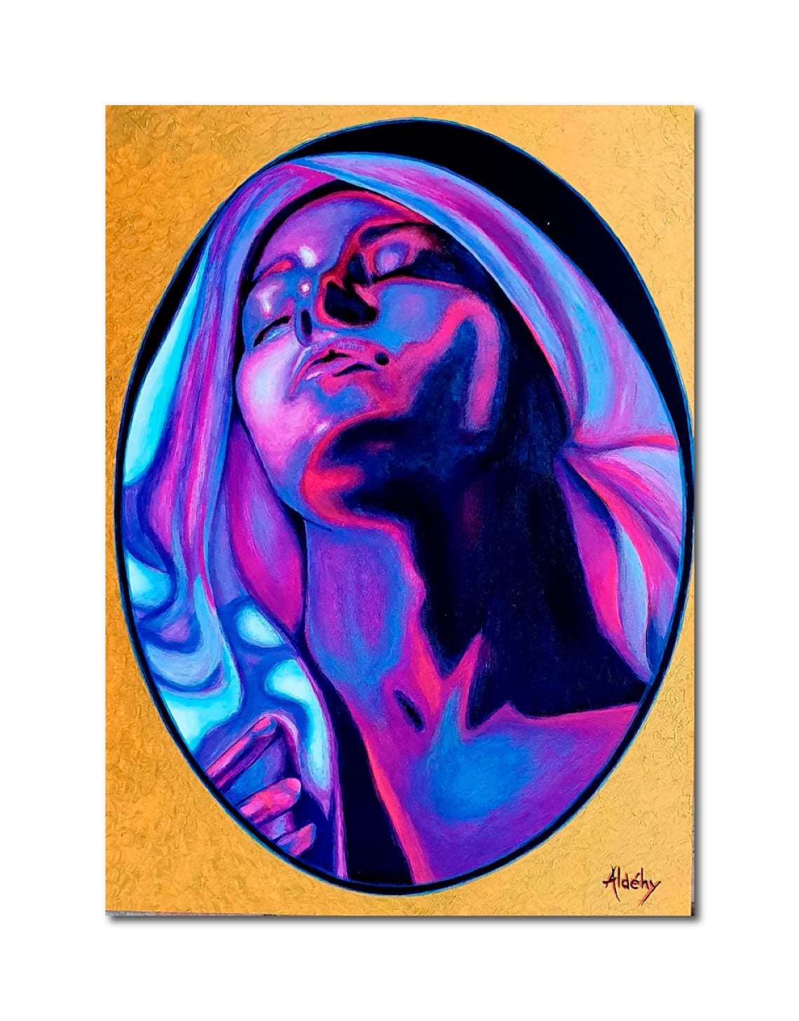 'DU CIEL DANS LA TÊTE.' - Acrylic painting on komacel Aldéhy