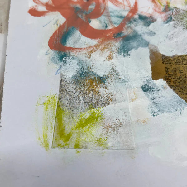 Abstract Mixed Media Painting 'DISTANT FAVOR' - Mixed Media Abstract Art Painting Sam Lewis