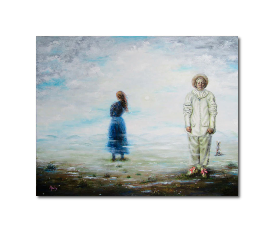 Acrylic 'ENVIE D'AILLEUR' - Acrylic Painting on Komacel Aldéhy