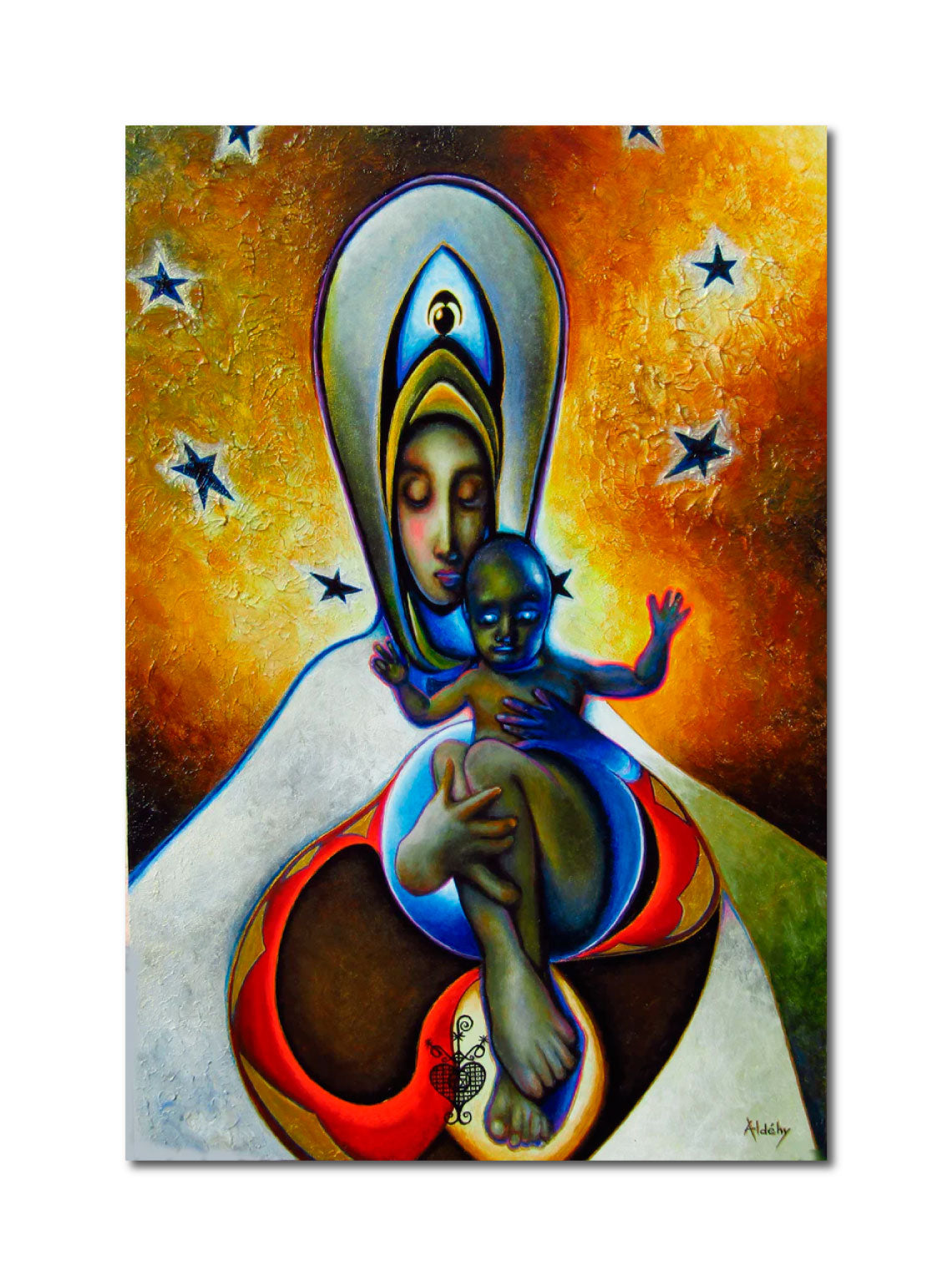 'ERZULIE DANTOR' - Acrylic painting on komacel Aldéhy