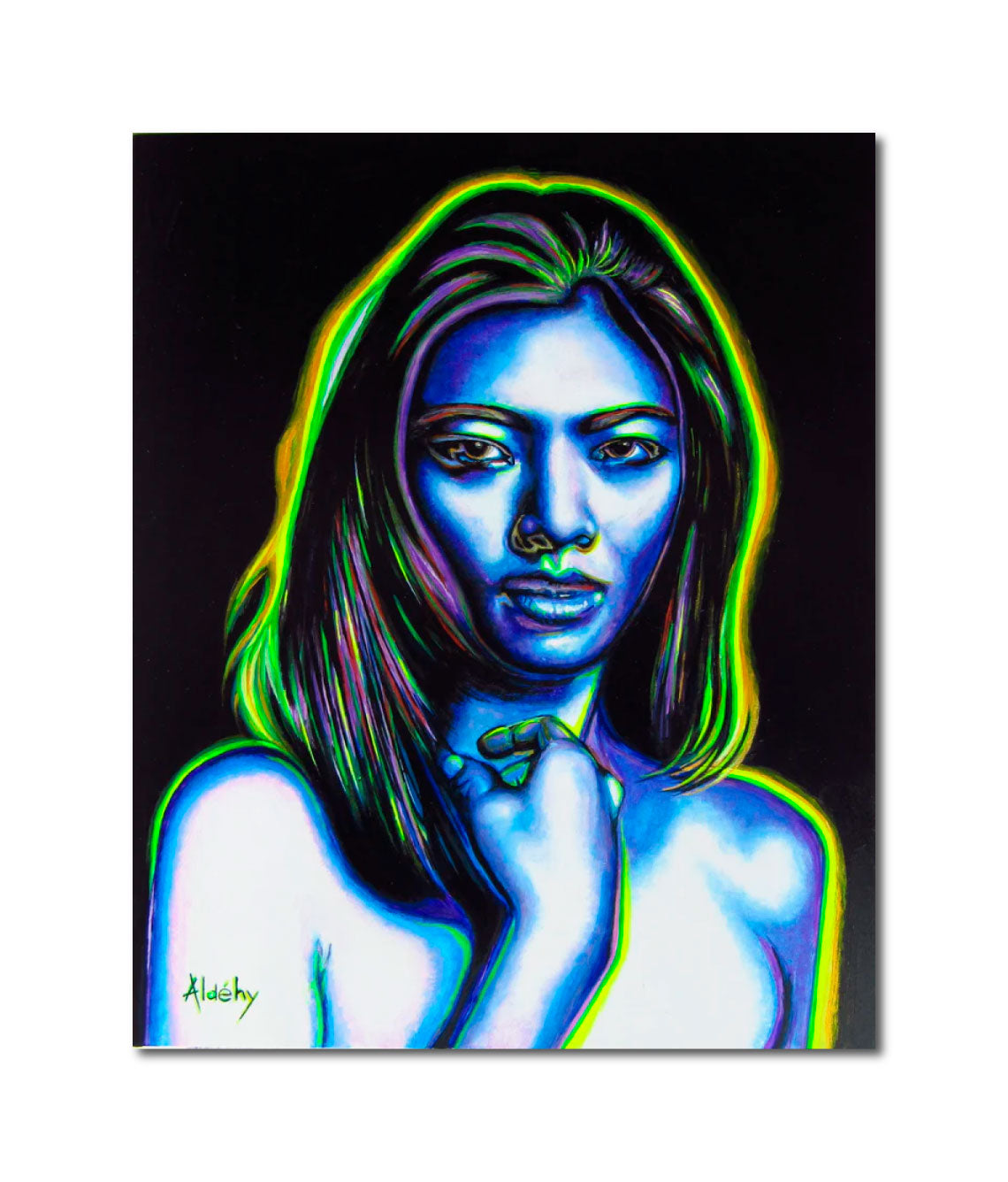 'FEMME DE L'ONDE' - Acrylic painting on komacel Aldéhy