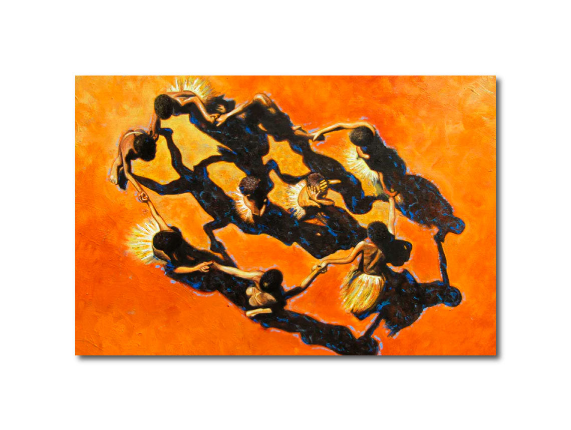 'FÊTE AU VANUATU' - Acrylic on Canvas Aldéhy
