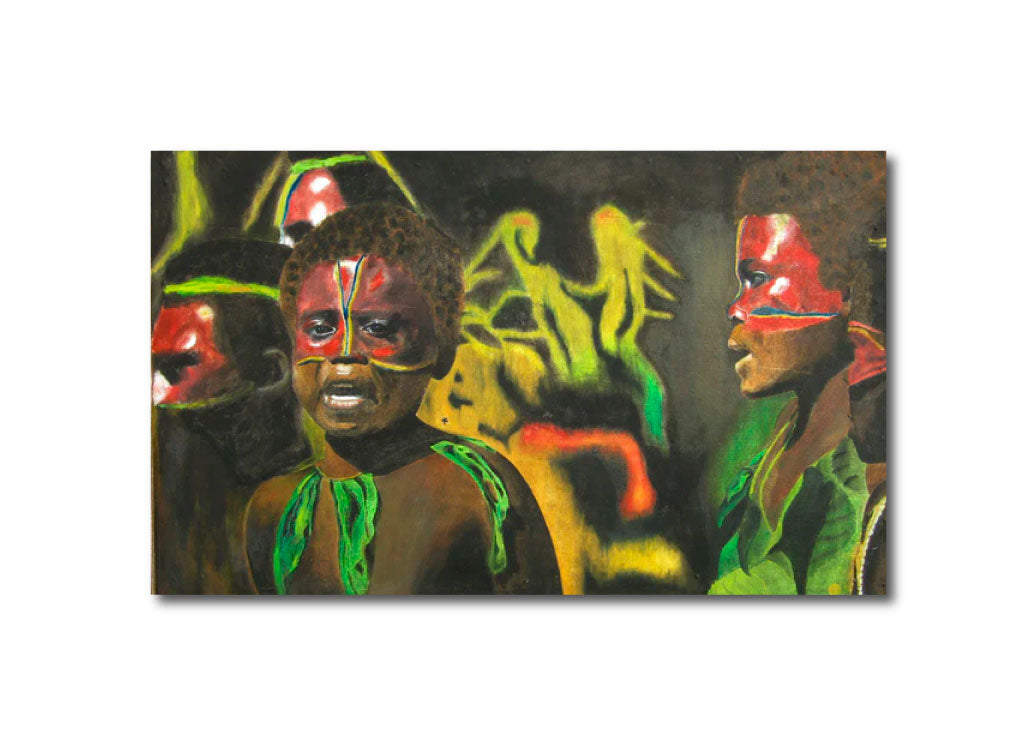 'FÊTE DU TOKA - VANUATU' - Oil on Canvas Aldéhy